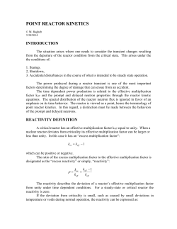 point reactor kinetics