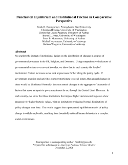 Punctuated Equilibrium and Institutional Friction in Comparative