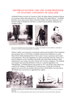 Archibald Watson Story - The University of Adelaide