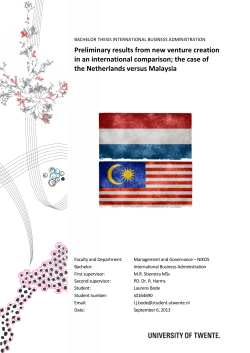 Preliminary results from new venture creation in an international