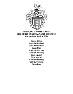2016 Winter Varsity Athletic Awards