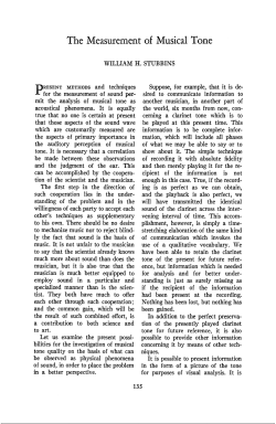 The Measurement of Musical Tone - Deep Blue