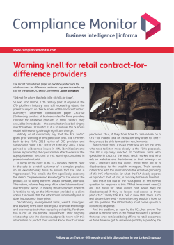 CFDs and CP16/40 - Fulcrum Compliance