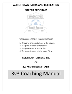 GUIDEBOOK FOR COACHERS OF 3V3 MICRO SOCCER TEAMS