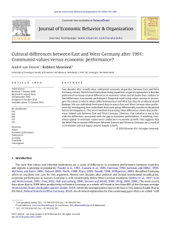 Communist values versus economic performance?