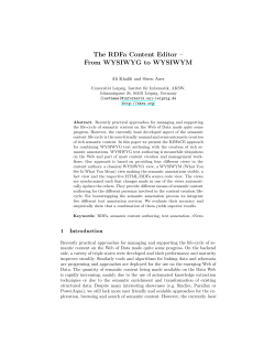 The RDFa Content Editor &ndash; From WYSIWYG to WYSIWYM