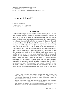 Resultant Luck - Carolina Sartorio