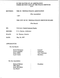between - Ontario Police Arbitration Commission