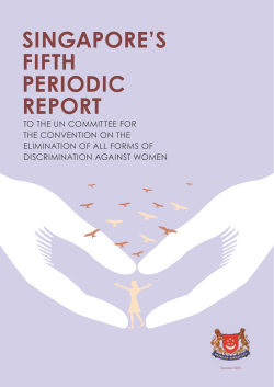 singapore`s fifth periodic report - Ministry of Social and Family
