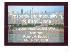 Capital Formation and Social Discontent