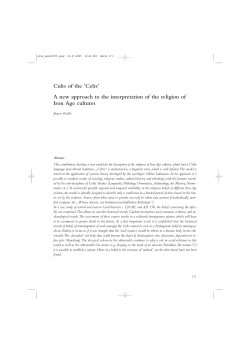 A new approach to the interpretation of the religion of Iron Age cultures
