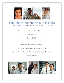 bridging the gap between abortion training and abortion provision