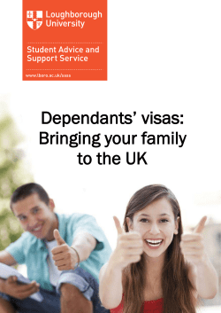 Dependants` visas: Bringing your family to the UK
