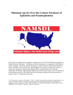 Minimum Age for Over-the-Counter Purchases of Ephedrine and