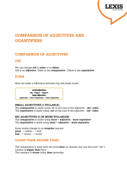 comparison of adjectives and quantifiers