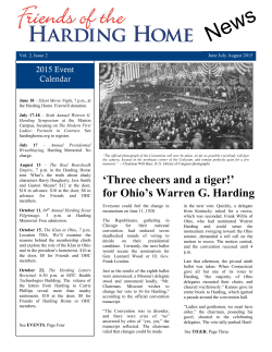 to the Summer 2015 Newsletter!