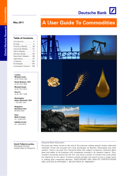 A User Guide To Commodities