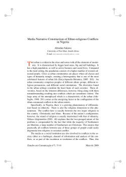 Media Narrative Construction of Ethno