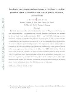 Local order and orientational correlations in liquid and crystalline