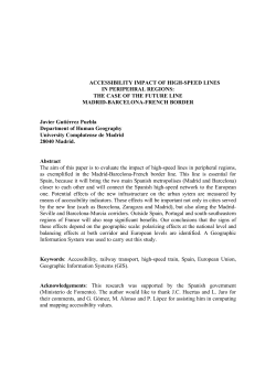 ACCESSIBILITY IMPACT OF HIGH-SPEED LINES IN PERIPEHRAL