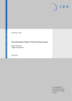 The Information Value of Central School Exams