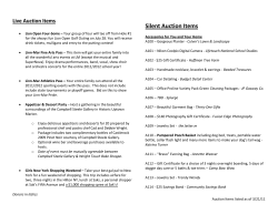 Silent Auction Items - Linn