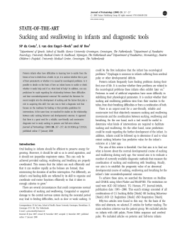 Sucking and swallowing in infants and diagnostic tools