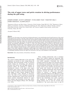 The role of upper torso and pelvis rotation in driving performance