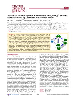 A Series of Arsenotungstates Based on the [HAs2W8O31]7