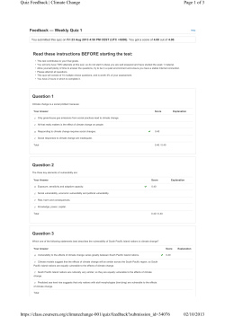 Page 1 of 3 Quiz Feedback | Climate Change 02/10/2013 https
