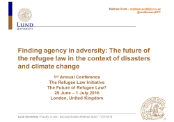 Changing the Climate: Reconceptualising the Application of