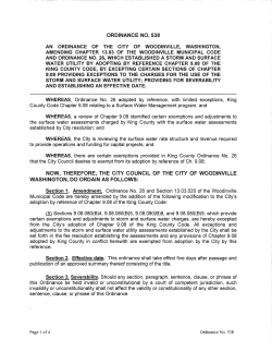 538 - Amending Requirements for Storm and Surface Water Utility