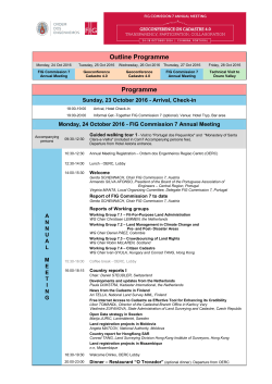 Outline Programme Programme - International Federation of