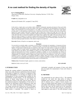 FINDING DENSITY OF LIQUID USING A METER RULE