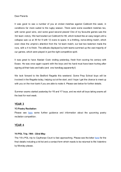 Saturday 6th May 2017