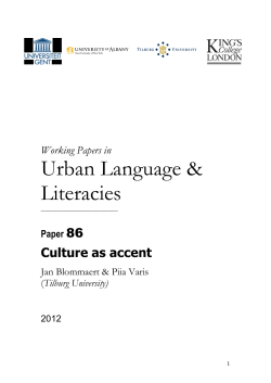 Culture as accent