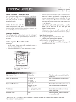 Picking Apples - Curriculum Plus