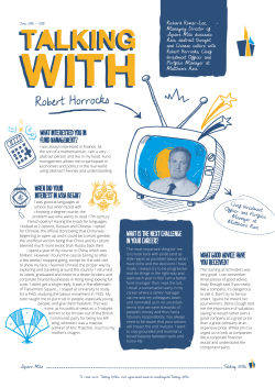 Talking with Robert Horrocks