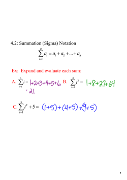 4.2: Summation (Sigma) Notation Ex: Expand and evaluate each sum