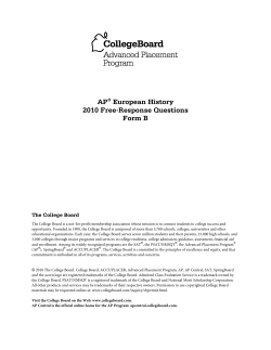 AP&reg; European History 2010 Free-Response Questions
