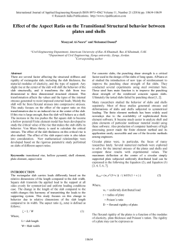Effect of the Aspect Ratio on the Transitional Structural behavior
