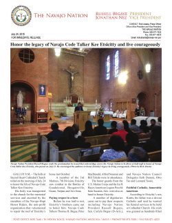 Honor the legacy of Navajo Code Talker Kee Etsicitty and live