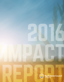 impact - Agricultural Council of California