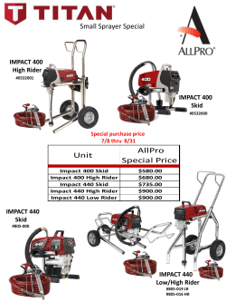 Unit AllPro Special Price Small Sprayer Special