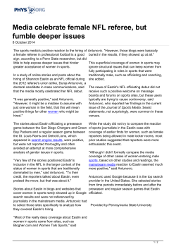 Media celebrate female NFL referee, but fumble deeper