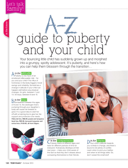 guide to puberty and your child