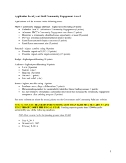 Application Faculty and Staff Community Engagement Award