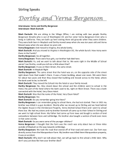 Dorthy and Verna Bergenson - Stirling Theodore Brandley Library