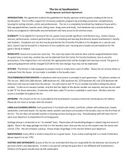 Faculty Sponsor and Guest Agreement