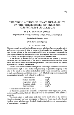 the toxic action of heavy metal salts on the three